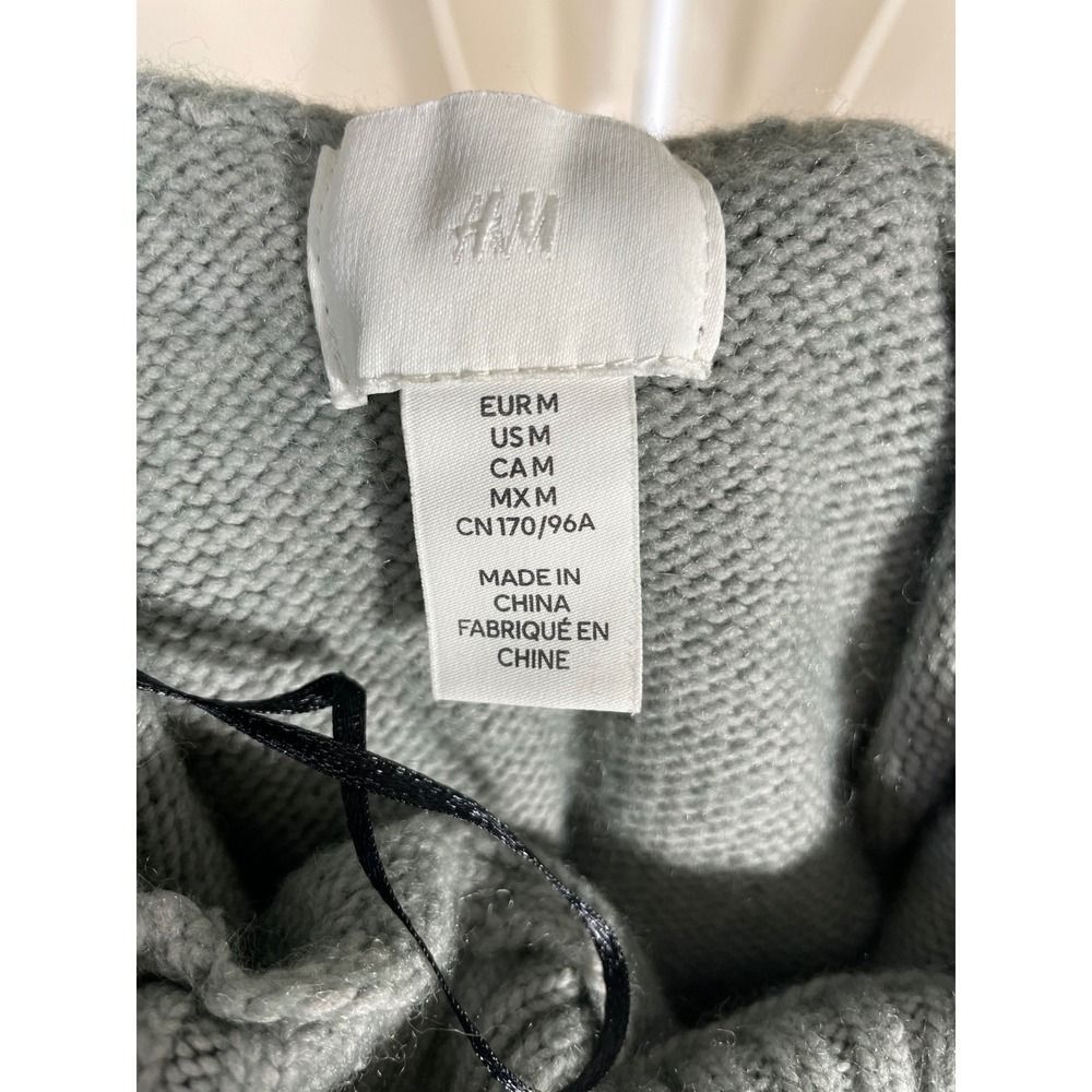 Wool Blend H&M Turtleneck Sweater W/ M Sage Green Side Slit LN - Picture 5 of 11